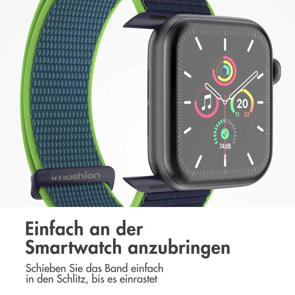 imoshion Nylon-Armband⁺ für die Apple Watch Series 1 bis 10 / SE / Ultra (2) (44/45/46/49 mm) - Lime