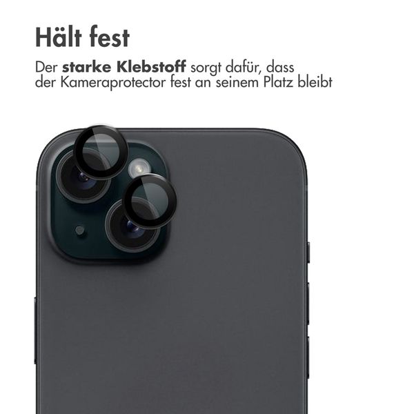 imoshion 2er-Pack Objektivschutz für Kamera für das Apple iPhone 15 / 15 Plus - Black