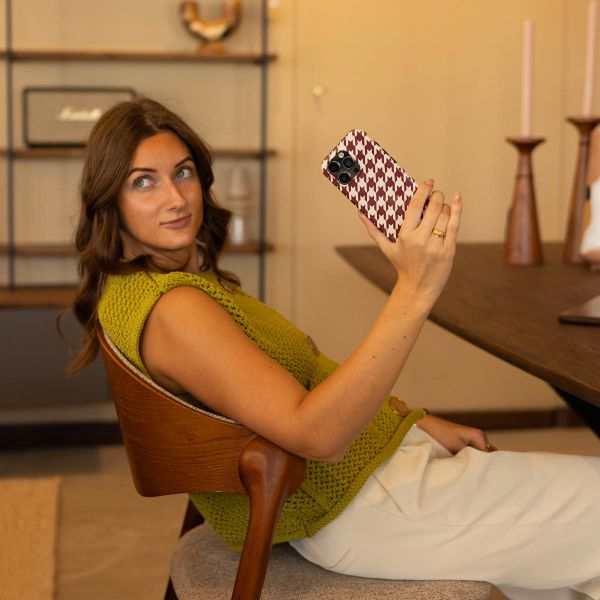 Selencia Vivid Back Cover Samsung Galaxy S25 FE - Pied-de-Poule