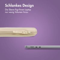 imoshion Laptop Hülle 14 Zoll - Laptop Sleeve mit Fach - Sandstone