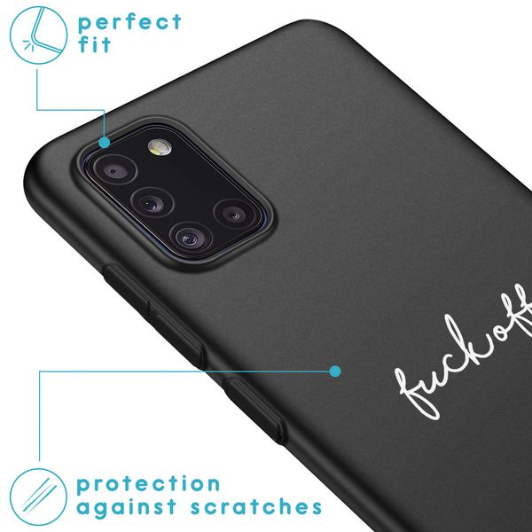 imoshion Design Hülle Samsung Galaxy A31 - Fuck Off - Weiß