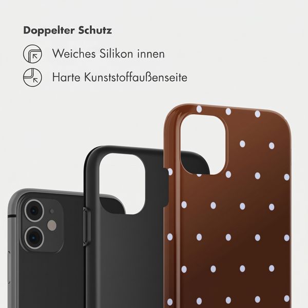 Selencia Vivid Back Cover Apple iPhone 11 - Happy Dots Chocolate
