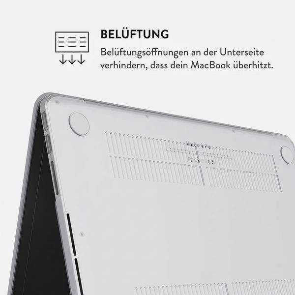 Burga Hardshell Hülle Apple MacBook Air 15 Zoll (2023 / 2024 M3 / 2025 M4 / 2026 M5) - Reset Button