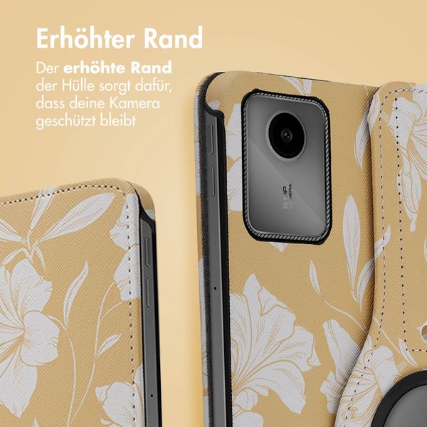 imoshion 360° drehbare Design Klapphülle für das Lenovo Tab M11 - Yellow Flowers