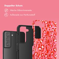 Selencia Vivid Tough Back Cover für das Samsung Galaxy S21 FE - Wild Spots Lipstick