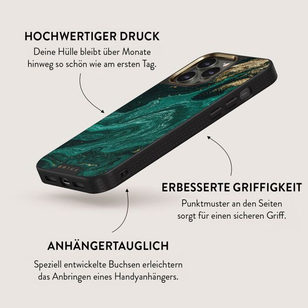 Burga Elite Gold Backcover für das iPhone 15 Pro Max - Emerald Pool