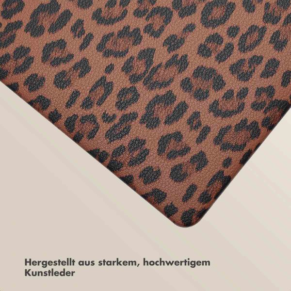 Selencia Sabi Laptop Cover Leopardenmuster Apple MacBook Pro 13 Zoll (2020 / 2022) - Mocha Brown