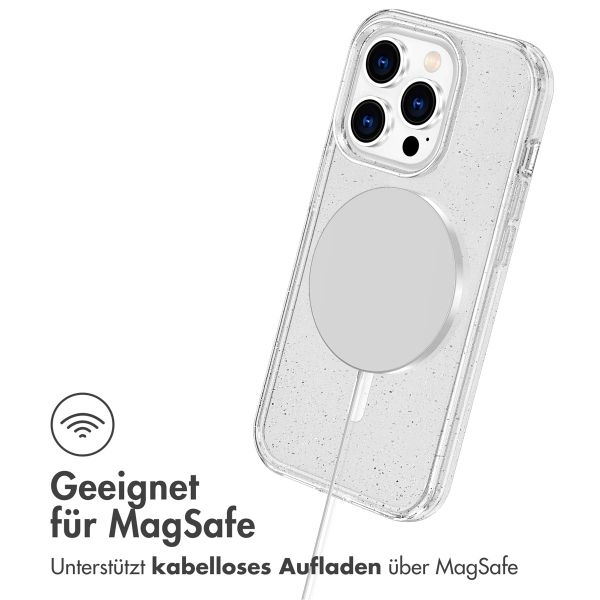 imoshion Sparkle Back Cover mit MagSafe für das Apple iPhone 13 Pro - Glitzer Transparent