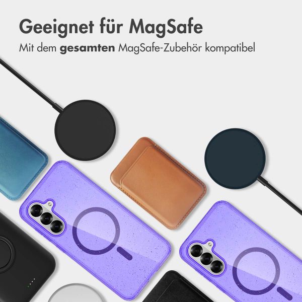 imoshion Glitzer Back Cover mit MagSafe Samsung Galaxy A56 - Glitzer Violett