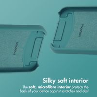 imoshion Color Backcover mit abnehmbarem Handykette und MagSafe Apple iPhone 12 (Pro) - Dunkelgrün