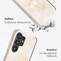 Selencia Vivid Back Cover Samsung Galaxy S26 Ultra - Golden Beige Marble