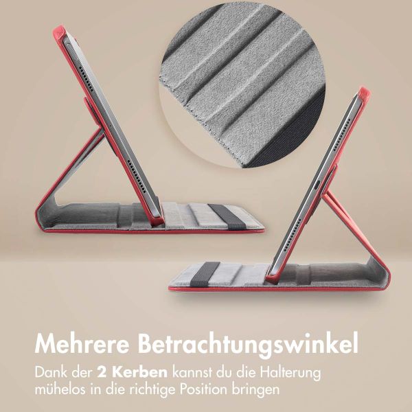 imoshion 360° drehbare Klapphülle Apple iPad 6 (2018) 9.7 Zoll / iPad 5 (2017) 9.7 Zoll - Dunkelrot