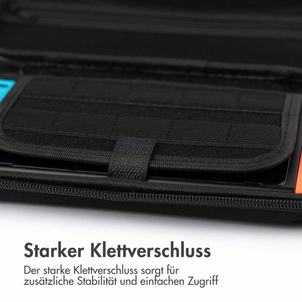 imoshion Schale Nintendo Switch 2 mit Reißverschlusstasche - Hülle Nintendo Switch 2 / Switch (OLED) mit Griff - Schwarz