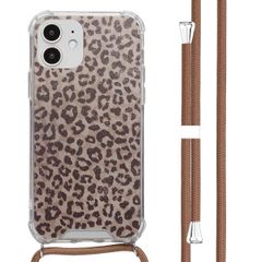 imoshion Design Hülle mit Band Apple iPhone 12 (Pro) - Leopard Mood