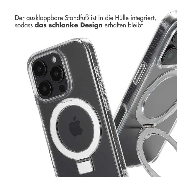 Accezz Ring Stand Backcover mit MagSafe für das Apple iPhone 16 Pro - Transparent