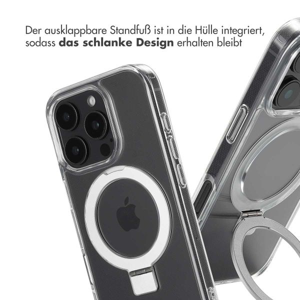 Accezz Ring Stand Backcover mit MagSafe für das iPhone 16 Pro - Transparent