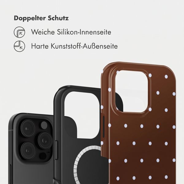 Selencia Vivid Rückabdeckung mit MagSafe Apple iPhone 16 Pro Max - Happy Dots Chocolate