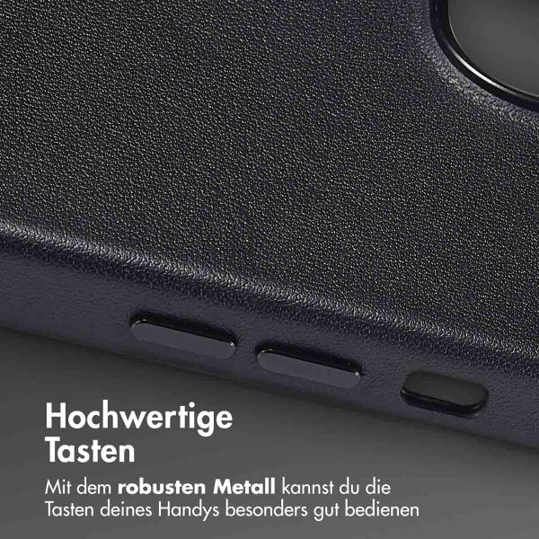 Accezz MagSafe Leather Backcover für das Apple iPhone 14 - Onyx Black