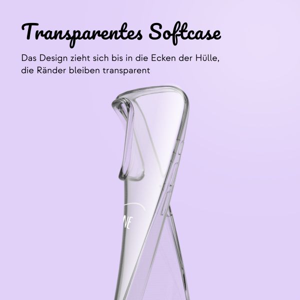 Personalisierte Hülle mit elegantem Herz iPhone 13 - Transparent