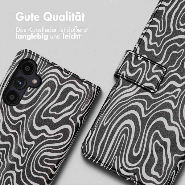 imoshion ﻿Design Klapphülle für das Samsung Galaxy A34 (5G) - Black And White