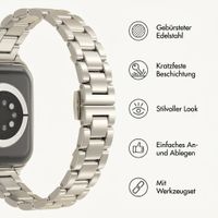 Selencia Slim Stahlgliederarmband für Apple Watch | 38/40/41/42 mm - Polarstern