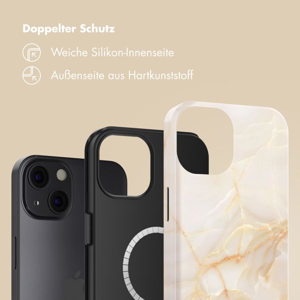 Selencia Vivid Rückabdeckung mit MagSafe Apple iPhone 13 - Golden Beige Marble