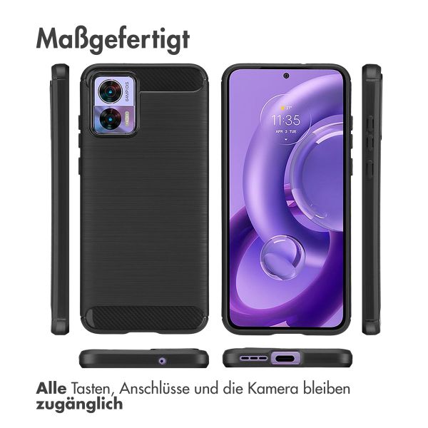 imoshion Brushed Back Cover für das Motorola Moto Edge 30 Neo - Schwarz