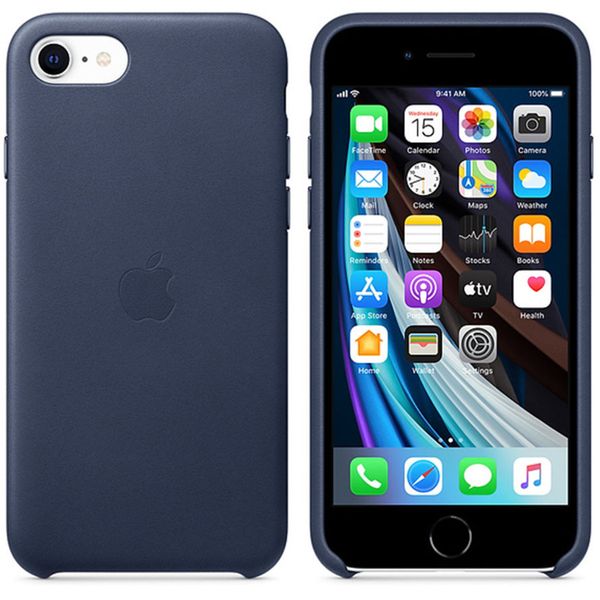 Apple Leder-Case für das Apple iPhone SE (2022 / 2020) - Midnight Blue