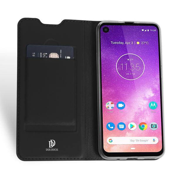 Dux Ducis Slim TPU Klapphülle Schwarz für das Motorola One Vision