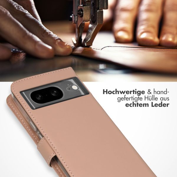 Selencia Echtleder Klapphülle Google Pixel 8 - Dusty Pink