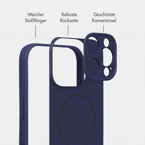 Accezz Grip Backcover mit MagSafe Apple iPhone 16 Pro - Dunkelblau