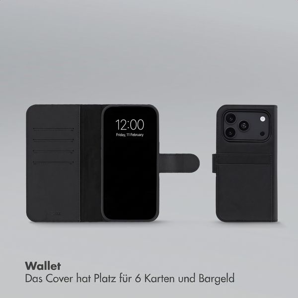 Accezz Edge abnehmbare Bookcase mit MagSafe Apple iPhone 18 Pro / 17 Pro - Schwarz