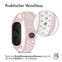 imoshion Silikonband Sport für das Xiaomi Mi Band 5 / 6 - Rosa / Weiß