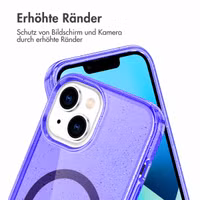 imoshion Sparkle Back Cover mit MagSafe für das Apple iPhone 14 - Glitzer Violett