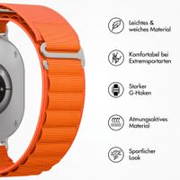 Accezz Nylon Alpine Armband für Samsung Galaxy Watch 9 (40/44mm) / Watch 8 (40/44mm) / Classic (46mm) - Orange