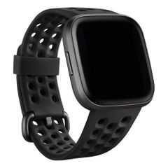 Fitbit Sport Silikonarmband für  Fitbit Versa / Versa 2 / Versa Lite - Größe S - Schwarz