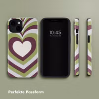 Selencia Vivid Rückabdeckung mit MagSafe Apple iPhone 14 - Double Hearts Plum Fern