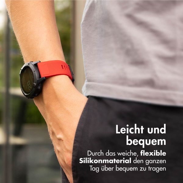 imoshion QuickFit® Silikonarmband -   Garmin 22 mm Anschluss - Rot