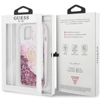 Guess 4G Logo Liquid Glitter Back Cover für das iPhone 13 - Pink