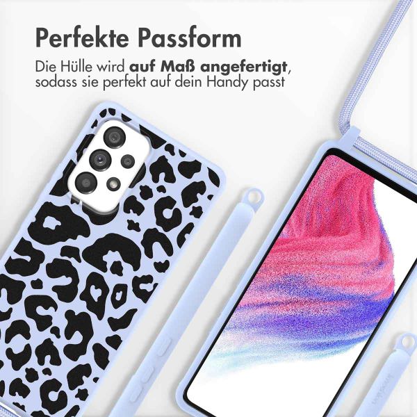 imoshion SilikonHülle design mit Band Samsung Galaxy A53 - Animal Lila
