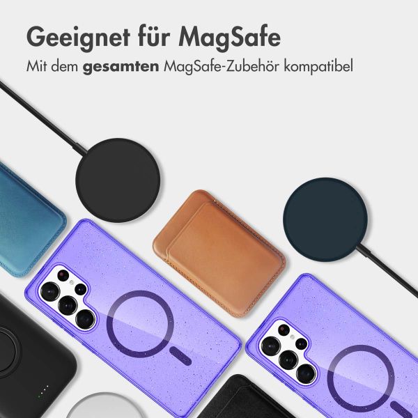 imoshion Sparkle Back Cover mit MagSafe für das Samsung Galaxy S24 Ultra - Glitzer Violett