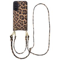 Selencia Nova HandyHülle mit Kordel und Kartenhalter Samsung Galaxy A37 (5G) - Leopard