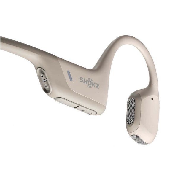 Shokz OpenRun Pro - Standardmodell - Open-Ear kabellose Kopfhörer - Bone conduction - Beige