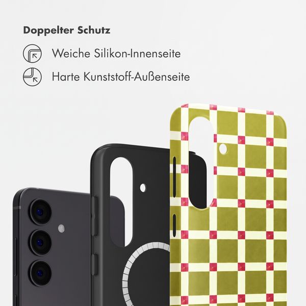 Selencia Vivid Rückabdeckung mit MagSafe Samsung Galaxy S24 - Check This Olive