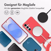imoshion Color Backcover mit abnehmbarem Handykette und MagSafe Samsung Galaxy S24 / S25 - Red Raspberry