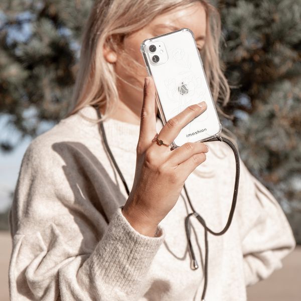 imoshion Design Hülle mit Band für das iPhone 12 (Pro) - Woman Flower