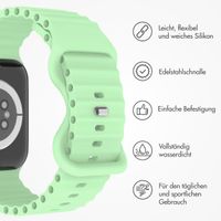 imoshion Athletisches Silikonarmband für die Apple Watch Series 1 bis 9 / SE (38/40/41 mm) | Series 10 (42 mm) - Mintgrün