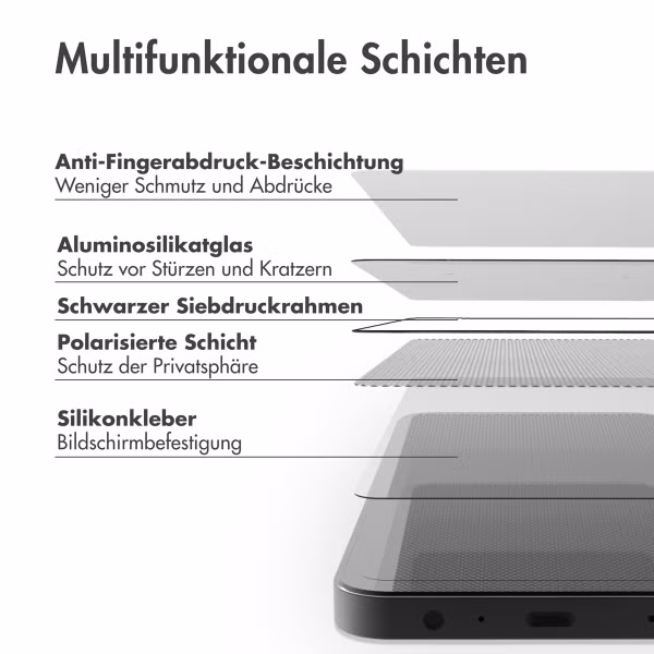 Accezz Privacy Displayschutz aus gehärtetem Glas für das Samsung Galaxy S25 Plus