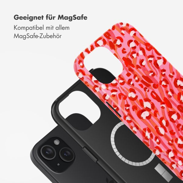 Selencia Vivid Tough Back Cover mit MagSafe für das iPhone 15 - Wild Spots Lipstick