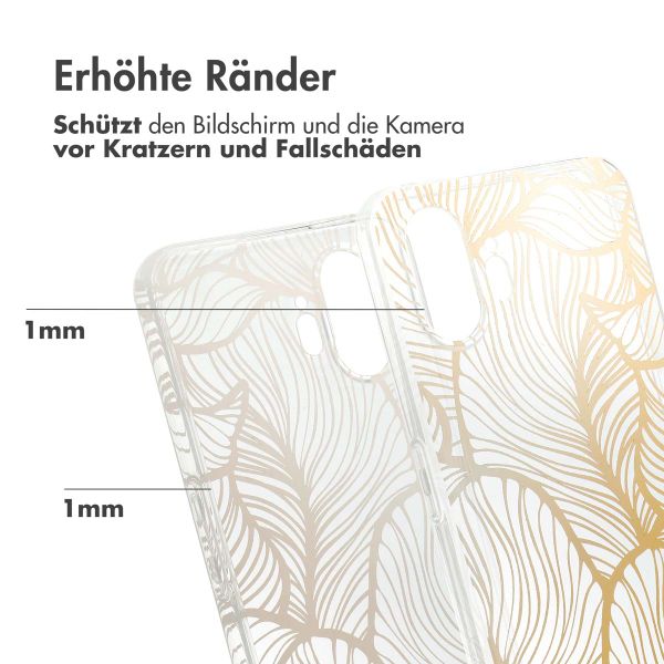imoshion Design Hülle Nothing Phone (2) - Golden Leaves Transparent